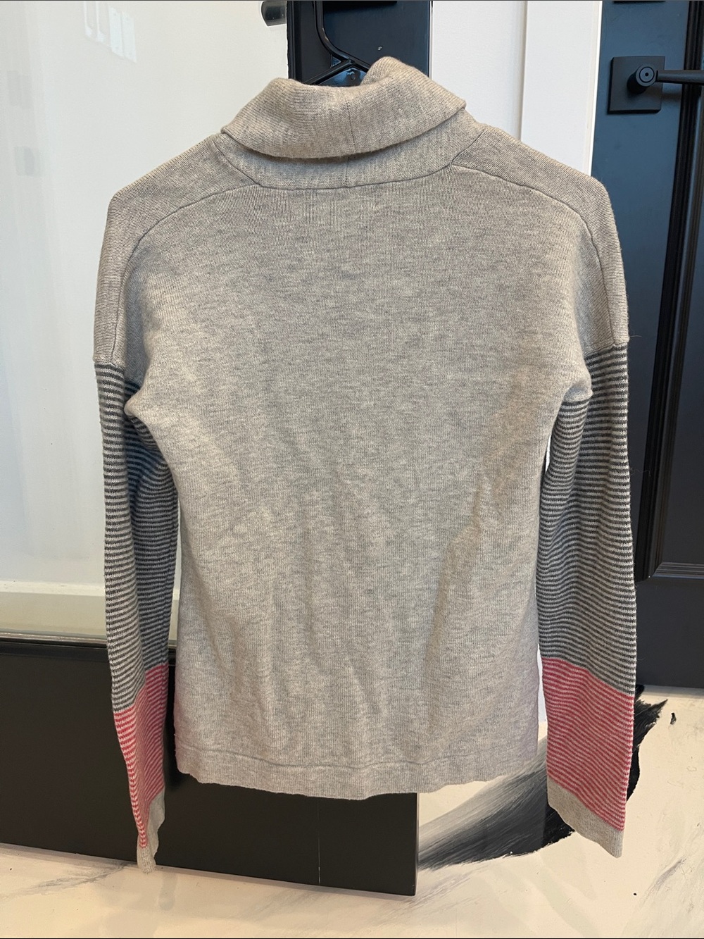Patagonia Gray Shawl Collar Cardigan with Pink Accent - Picture 3 of 3